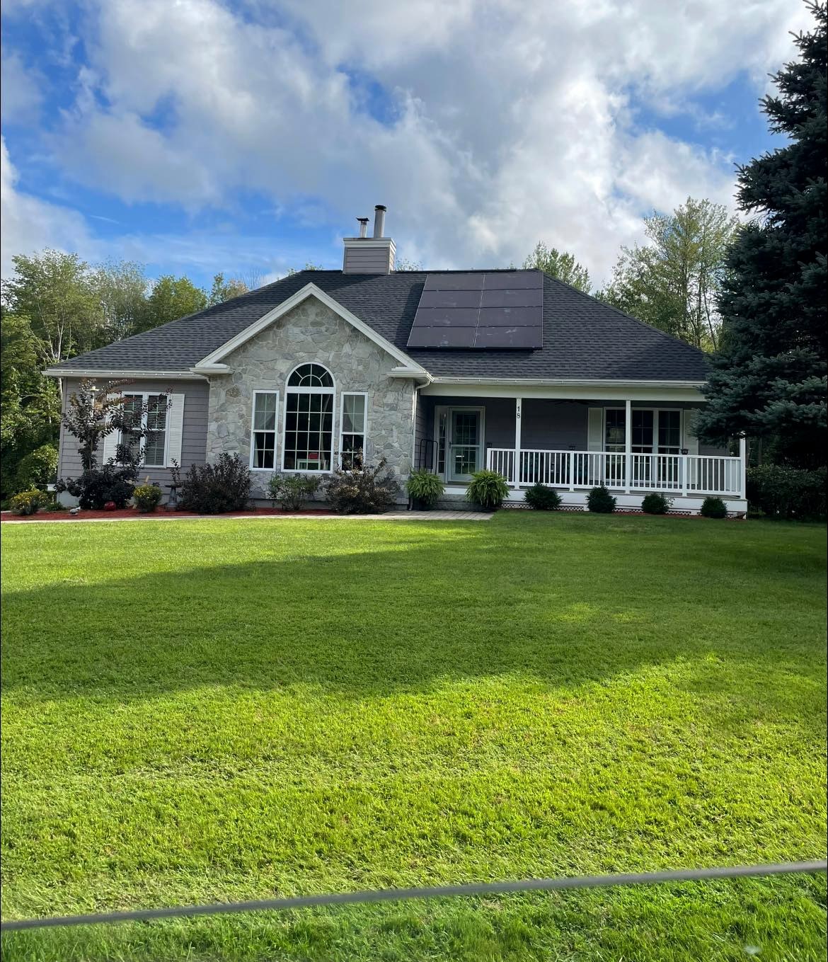 Completed front-facing solar installation